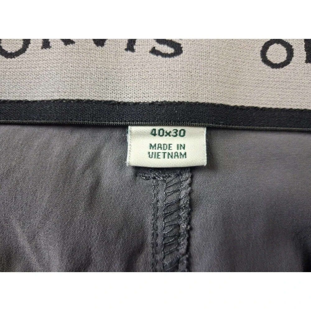ORVIS Men's Tech Pant Gray 40x30 Performance Water Repellent Cargo Zip Pocket - Picture 5 of 14